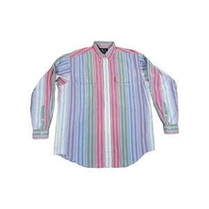 Ralph Lauren Haywood Men’s Blaire Rainbow Striped Button Down Shirt Size L